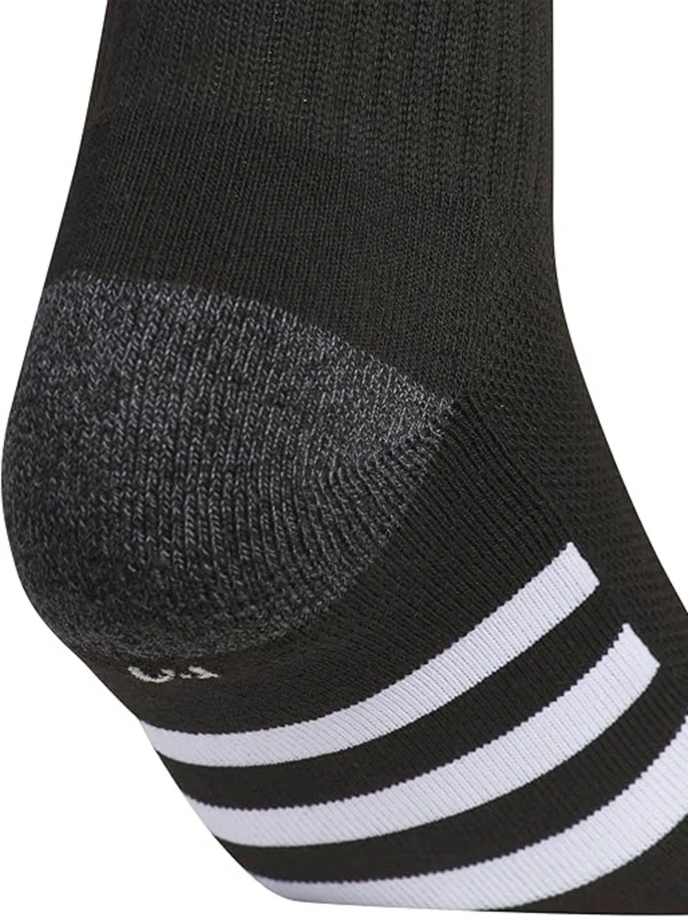 NEW Boys Adidas Black Crew Athletic Socks - Pack of 6 size L 5Y-7Y